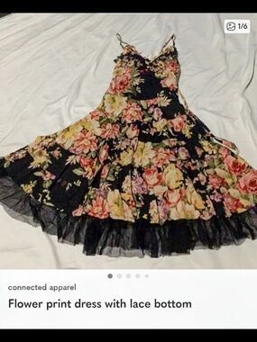 ISO: Vintage 90's Marshalls Connected Apparel Floral Tier Dress